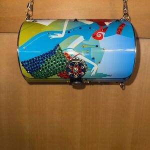 Little Earth RARE SWAROVSKI EDITION License Plate Barrel Bag